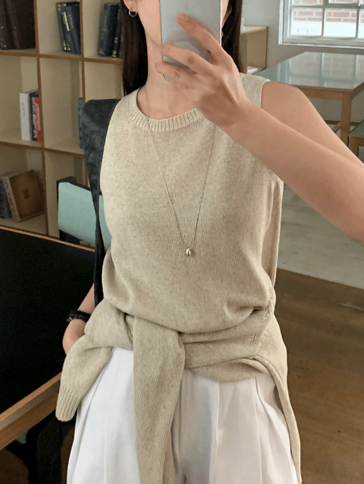 chicory linen sleeveless top (3color) 린넨15