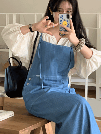 clue denim overall ops (1color) 당일발송