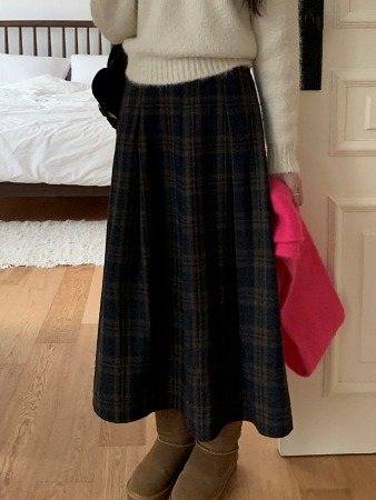 bex check wool skirt (2color) 순차발송