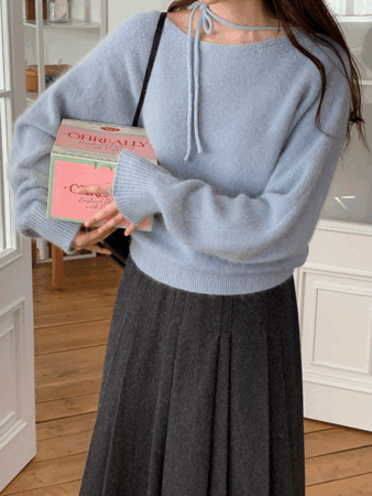 delluna choker knit (3color) 앙고라,울혼방! 3월초부터 순차발송