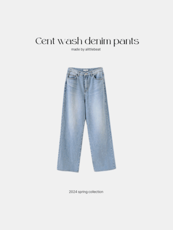 자체제작 cent wash denim pants (1color) 당일발송