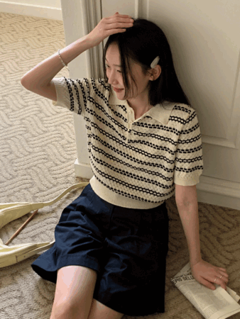roin stripe knit (2color) 레드 당일발송