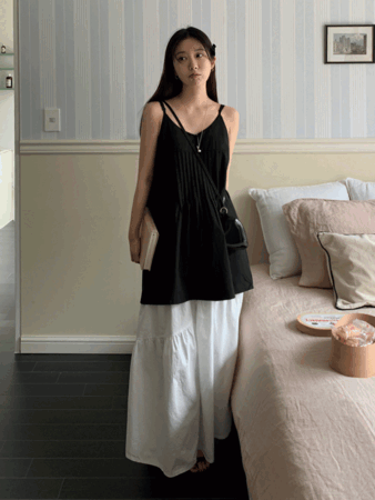 [24시간 new 5% 할인] hold shirring skirt (2color)