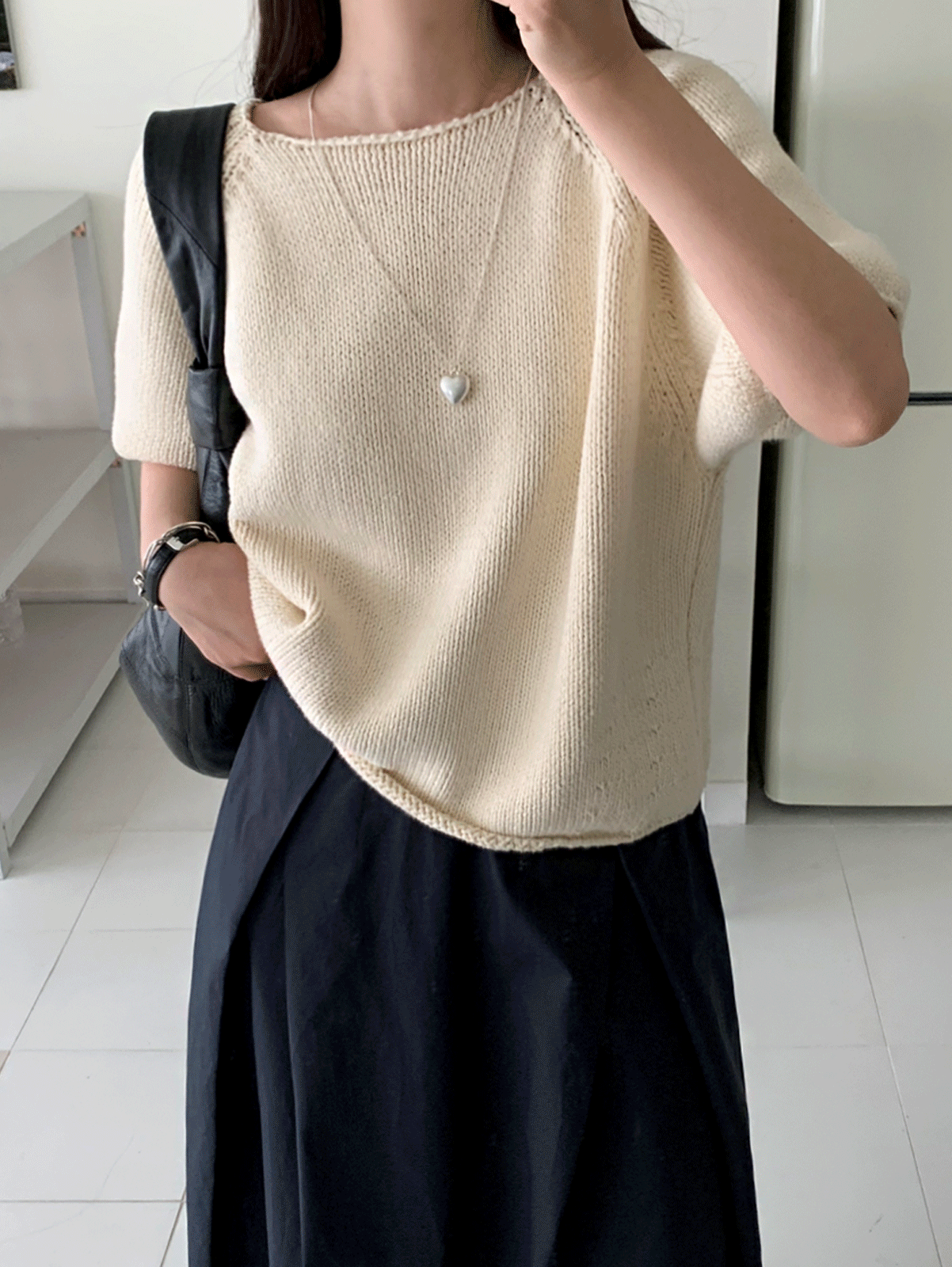 luen short-sleeve knit (2color)